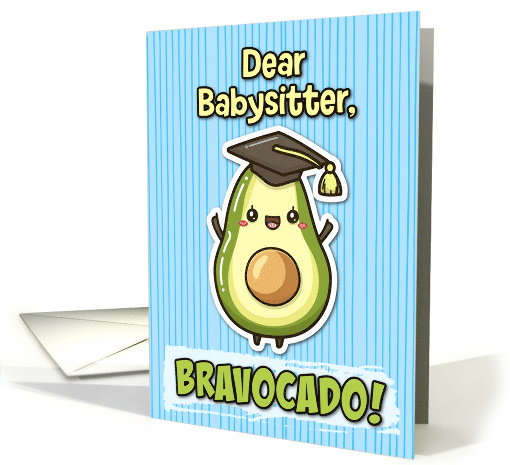 Babysitter Congratulations Graduation Kawaii Avocado card (1836440)