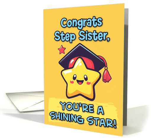 Step Sister Congratulations Graduation Kawaii Star card (1836450)