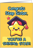 Step Sister Congratulations Graduation Kawaii Star card