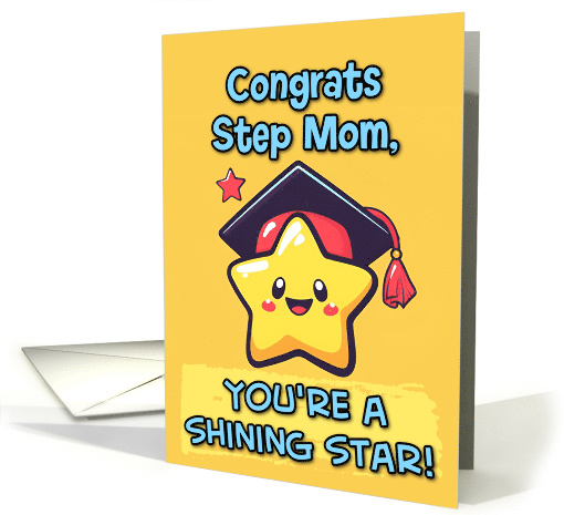 Step Mom Congratulations Graduation Kawaii Star card (1836452)