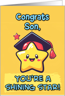 Son Congratulations Graduation Kawaii Star card