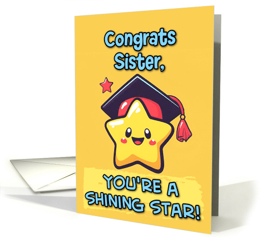 Sister Congratulations Graduation Kawaii Star card (1836474)