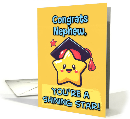 Nephew Congratulations Graduation Kawaii Star card (1836620)