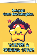 Great Granddaughter Congratulations Graduation Kawaii Star card