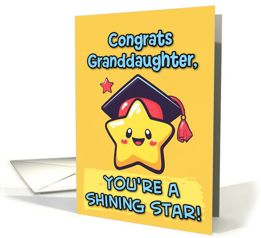Granddaughter Congratulations Graduation Kawaii Star card (1836634)