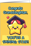 Granddaughter Congratulations Graduation Kawaii Star card