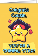 Cousin Congratulations Graduation Kawaii Star card