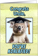 Uncle Congratulations Graduation Koala Bear card