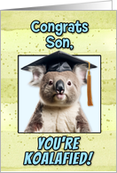 Son Congratulations Graduation Koala Bear card