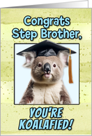 Step Brother Congratulations Graduation Koala Bear card