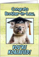 Brother in Law Congratulations Graduation Koala Bear card