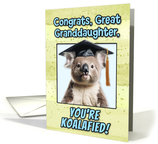 Great Granddaughter Congratulations Graduation Koala Bear card