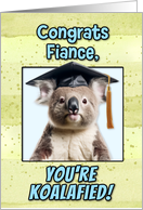 Fiance Congratulations Graduation Koala Bear card