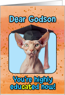 Godson Congratulations Graduation Sphynx Cat card