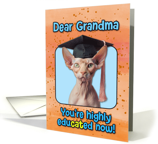 Grandma Congratulations Graduation Sphynx Cat card (1837012)