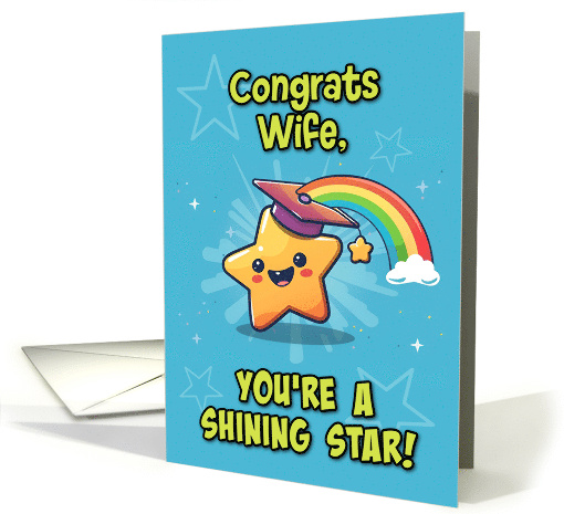 Wife Congratulations Graduation LGBTQIA Kawaii Star card (1837120)
