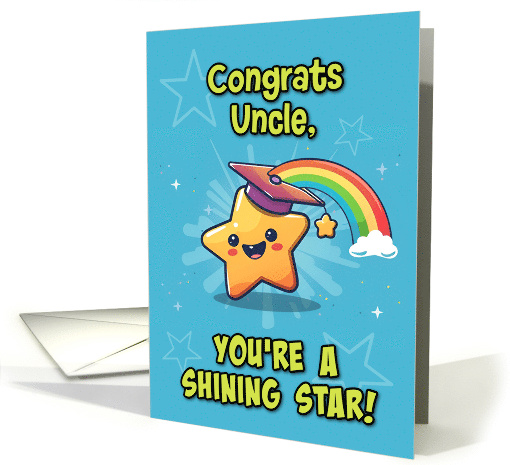 Uncle Congratulations Graduation LGBTQIA Kawaii Star card (1837122)