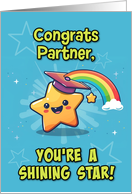 Partner Congratulations Graduation LGBTQIA Kawaii Star card