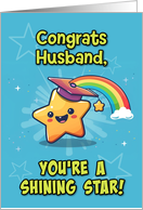 Husband Congratulations Graduation LGBTQIA Kawaii Star card
