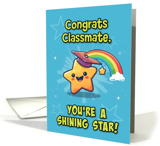 Classmate Congratulations Graduation LGBTQIA Kawaii Star card