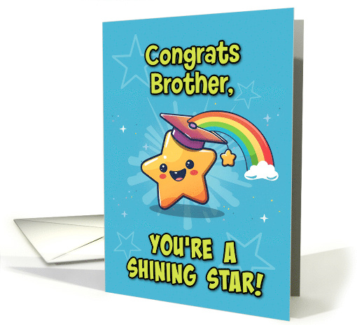 Brother Congratulations Graduation LGBTQIA Kawaii Star card (1837172)