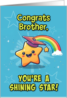 Brother Congratulations Graduation LGBTQIA Kawaii Star card