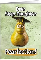 Step Daughter Congratulations Graduation Pear card