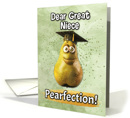 Great Niece Congratulations Graduation Pear card (1837220)