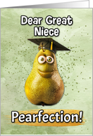 Great Niece Congratulations Graduation Pear card