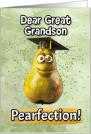 Great Grandson Congratulations Graduation Pear card