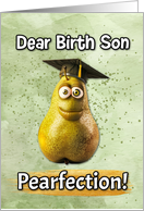 Birth Son Congratulations Graduation Pear card