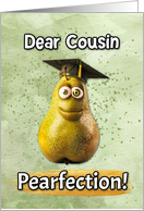 Cousin Congratulations Graduation Pear card