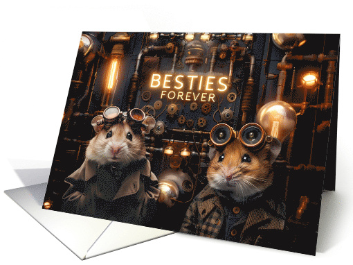 Friendship Besties Steampunk Hamsters card (1837536)