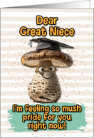 Great Niece Congratulations Graduation Mushroom card