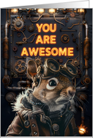 Thank You Steampunk Squirrel card
