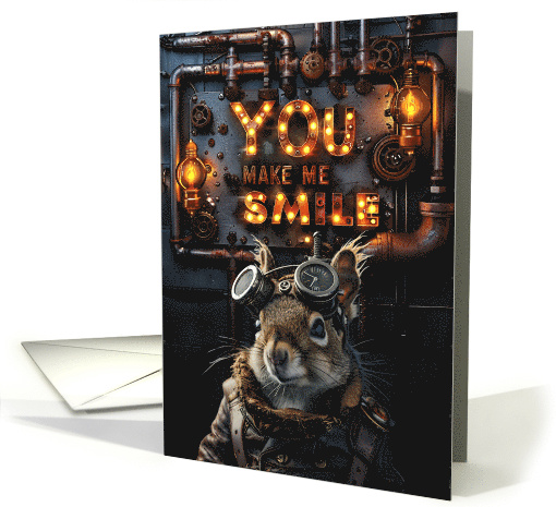Friendship Smile Steampunk Squirrel card (1837946)