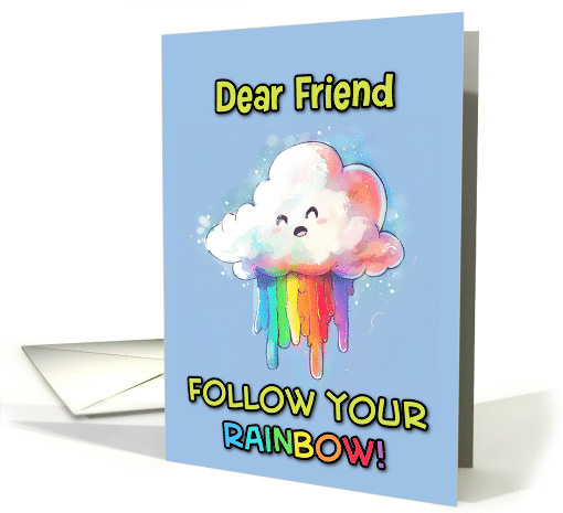 Friend Happy Pride LGBTQIA Kawaii Rainbow Cloud card (1838006)