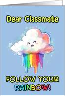 Classmate Happy Pride LGBTQIA Kawaii Rainbow Cloud card