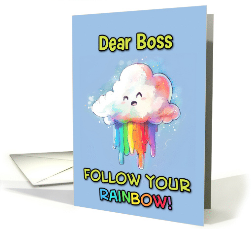 Boss Happy Pride LGBTQIA Kawaii Rainbow Cloud card (1838018)