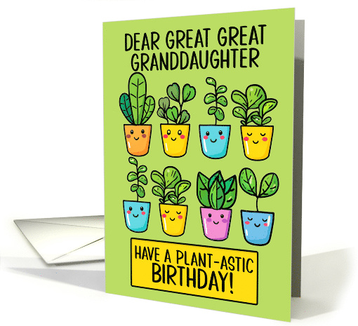 Great Great Granddaughter Happy Birthday Kawaii Cartoon... (1838552)