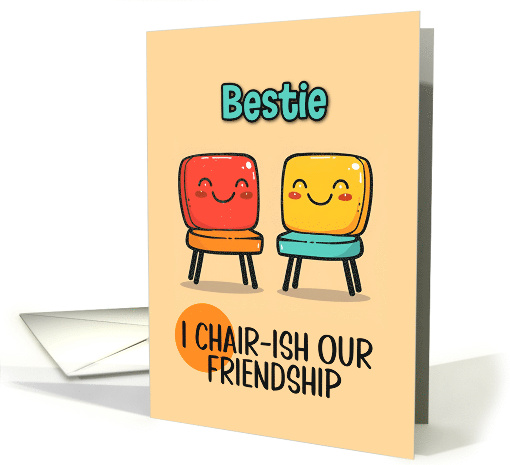 Bestie Friendship Kawaii Cartoon Chairs card (1839978)