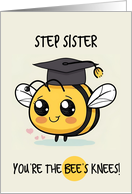 Step Sister Congratulations Graduation Bee card