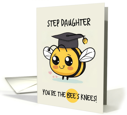 Step Daughter Congratulations Graduation Bee card (1840388)