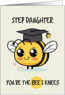 Step Daughter Congratulations Graduation Bee card