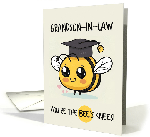 Grandson in Law Congratulations Graduation Bee card (1840402)