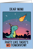 Mimi Happy Birthday Kawaii Cartoon Dino card