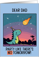 Dad Happy Birthday Kawaii Cartoon Dino card