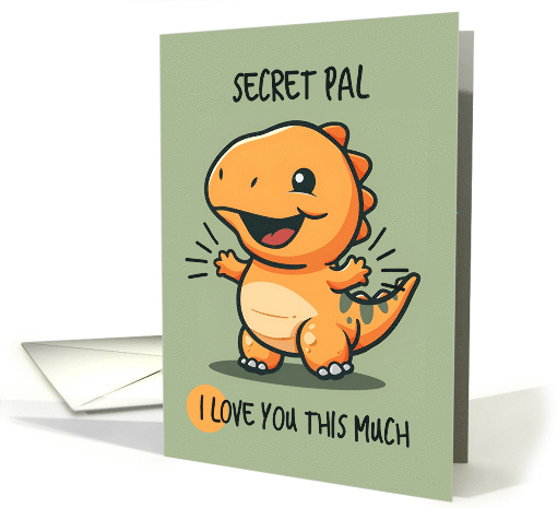 Secret Pal Cartoon Kawaii Dino Love card (1841118)