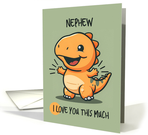 Nephew Cartoon Kawaii Dino Love card (1841122)