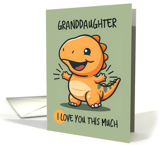 Granddaughter Cartoon Kawaii Dino Love card (1841138)